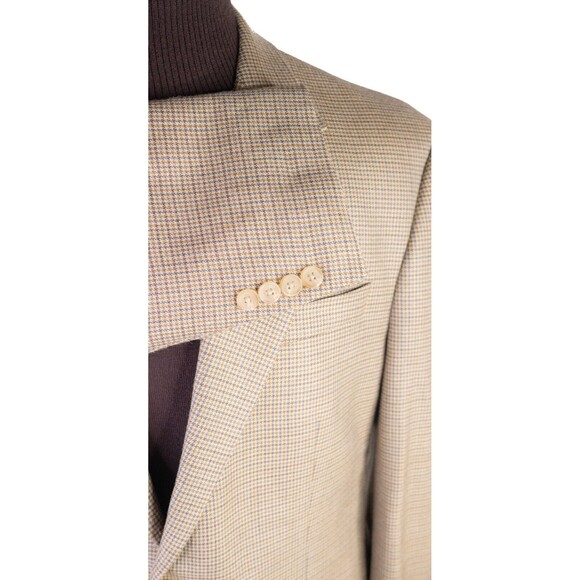Ralph Lauren Tweed Blazer 42L 2 Button Houndstooth Sport Coat Jacket Wool/Silk - Picture 6 of 13